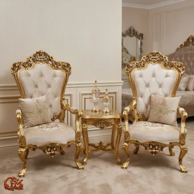 Chinioti furniture Bedroom Chair Set with Coffee Table BC23 Royal Crown Victoria