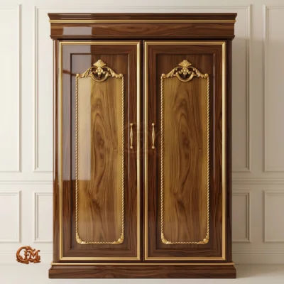 Chinioti Furniture Wardrobe Design WR1 High Gloss Sheesham Wooden Almari
